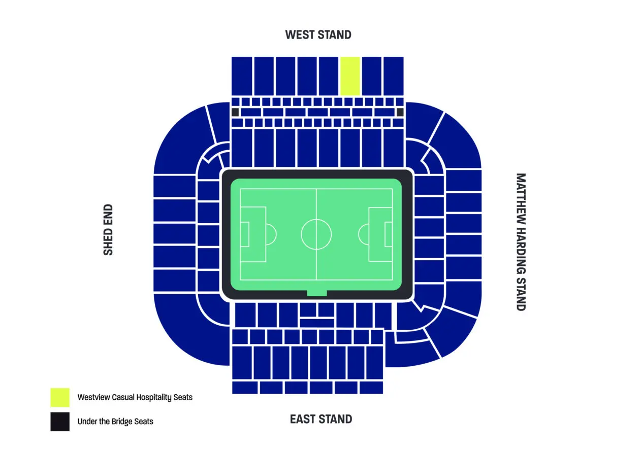Chelsea FC, Stamford Bridge Stadium Map.