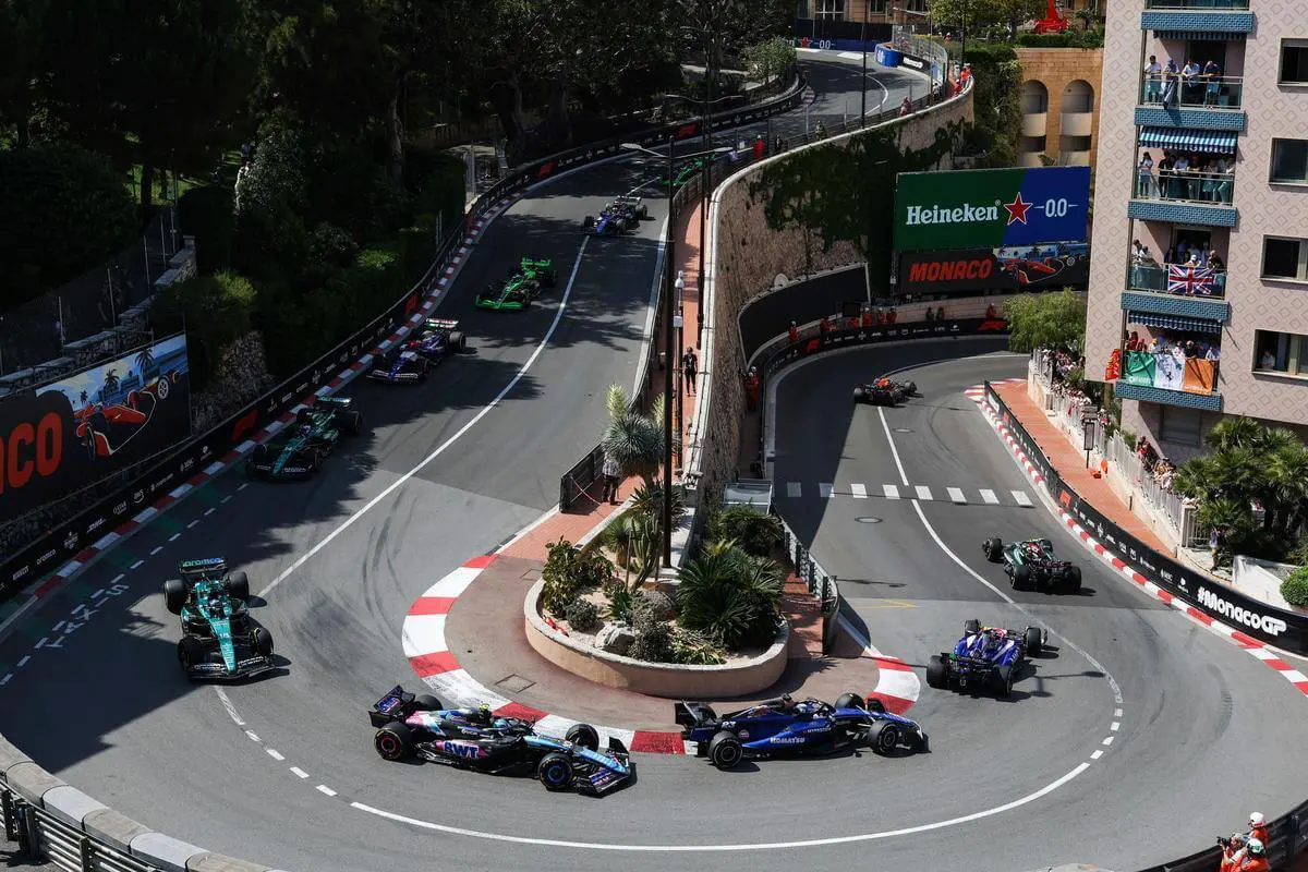 Monaco Grand Prix hairpin corner at the Casino de Monaco.