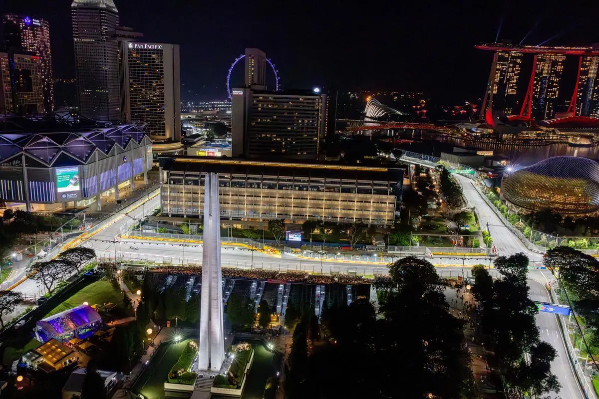 Singapore Grand Prix, view overhead