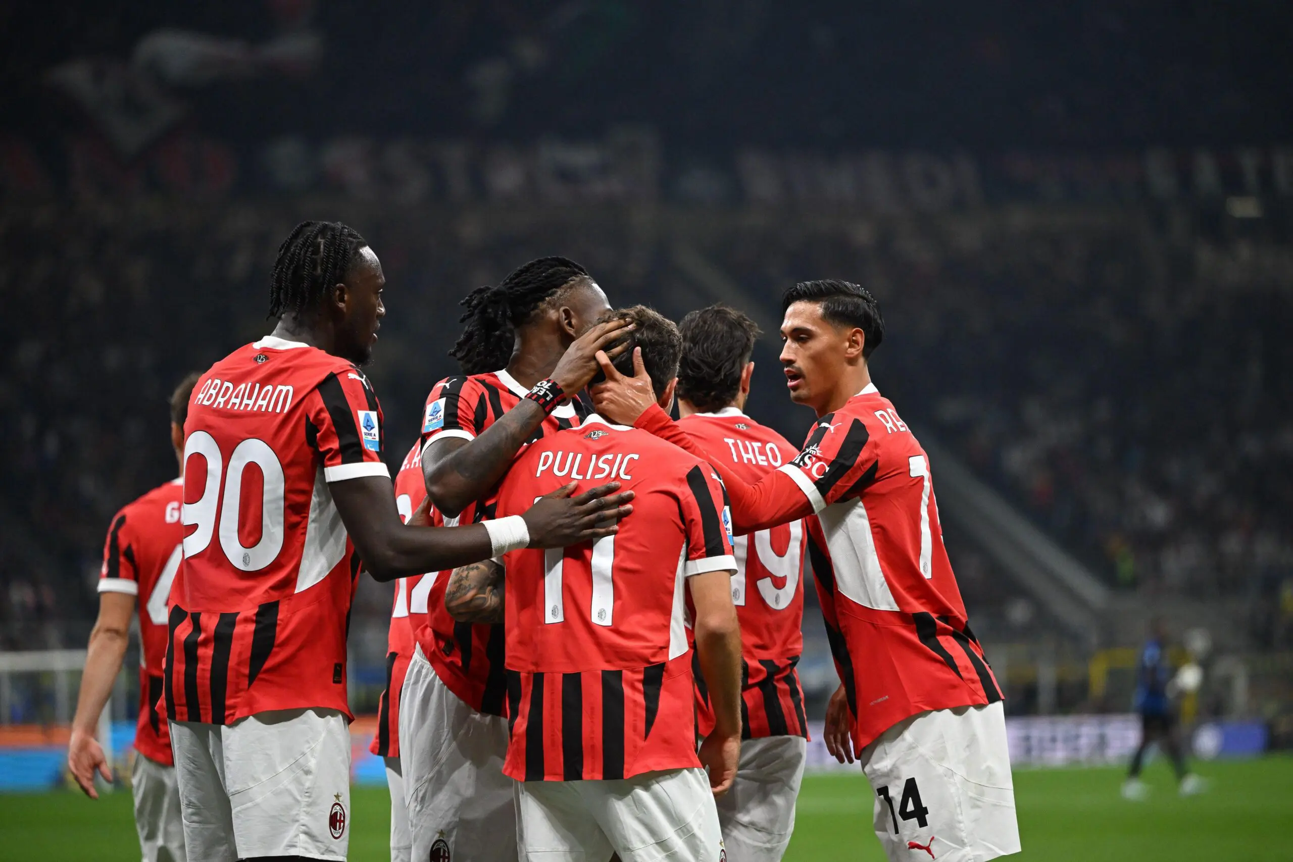 AC Milan Players celebrate.