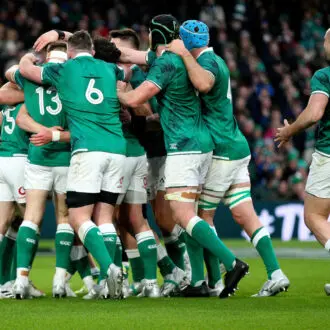 Action shot from Ireland v Italy in the 2022 Six Nations.