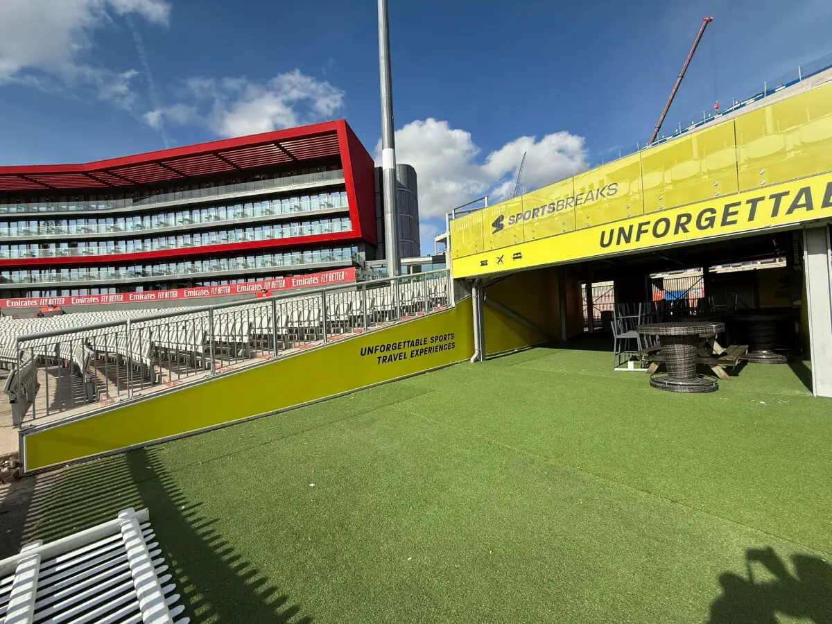 SportsBreaks terrace at Emirates Old Trafford, Manchester.