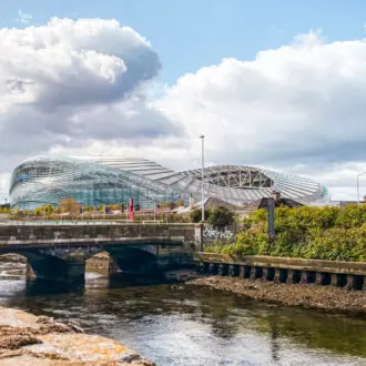 View of the Aviva Stadium in Dublin.