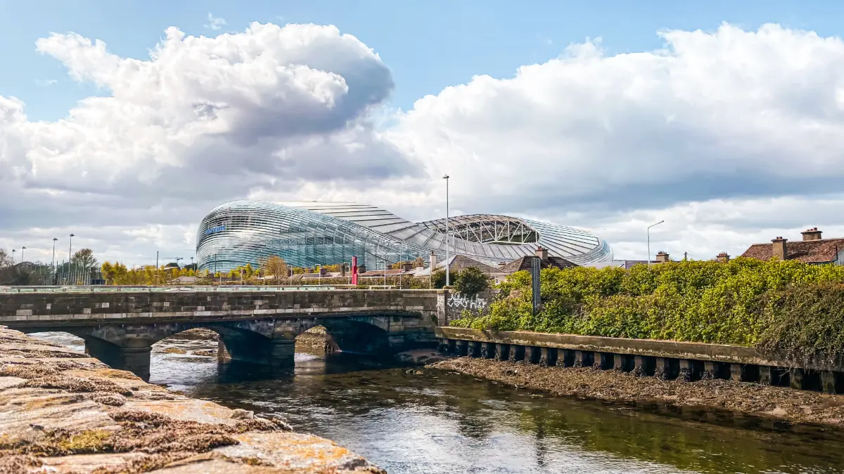 View of the Aviva Stadium in Dublin.