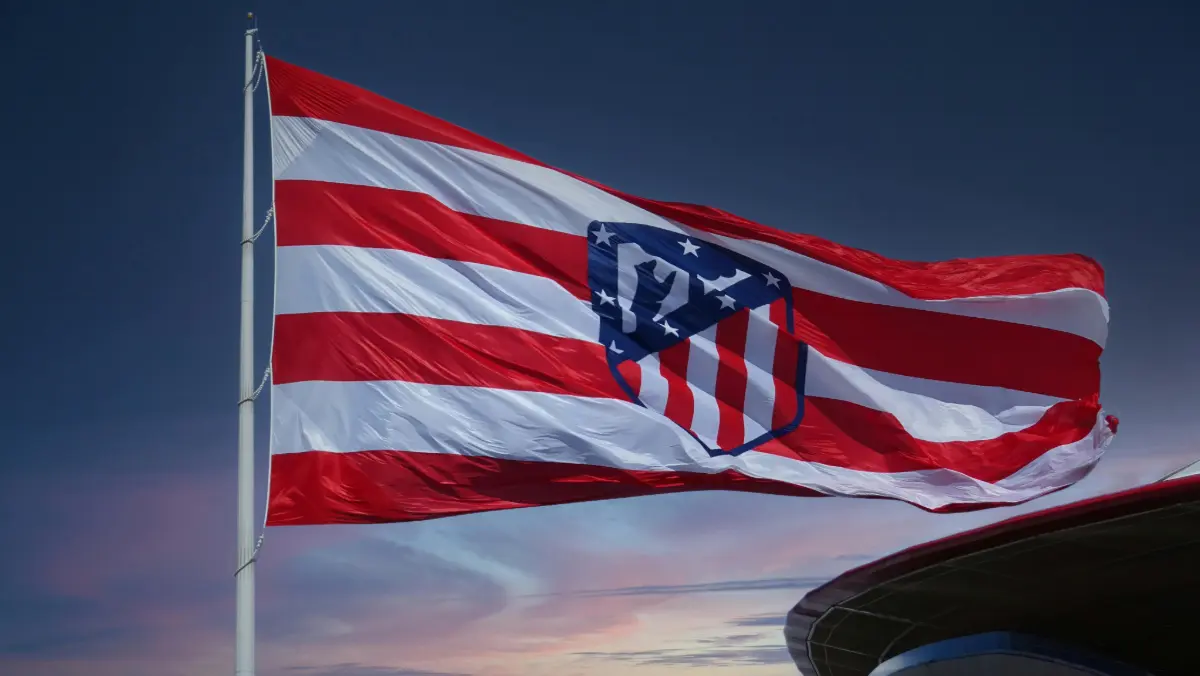 Atletico Madrid flag flying high