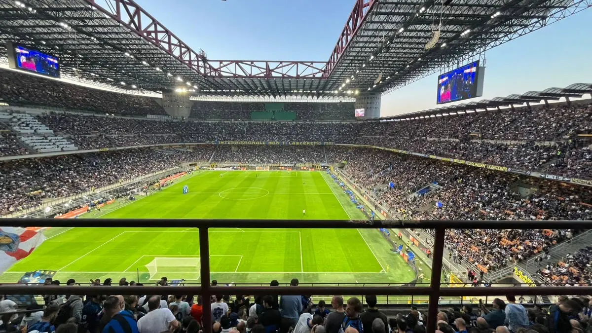 View inside the San Siro for Inter Milan v Lazio