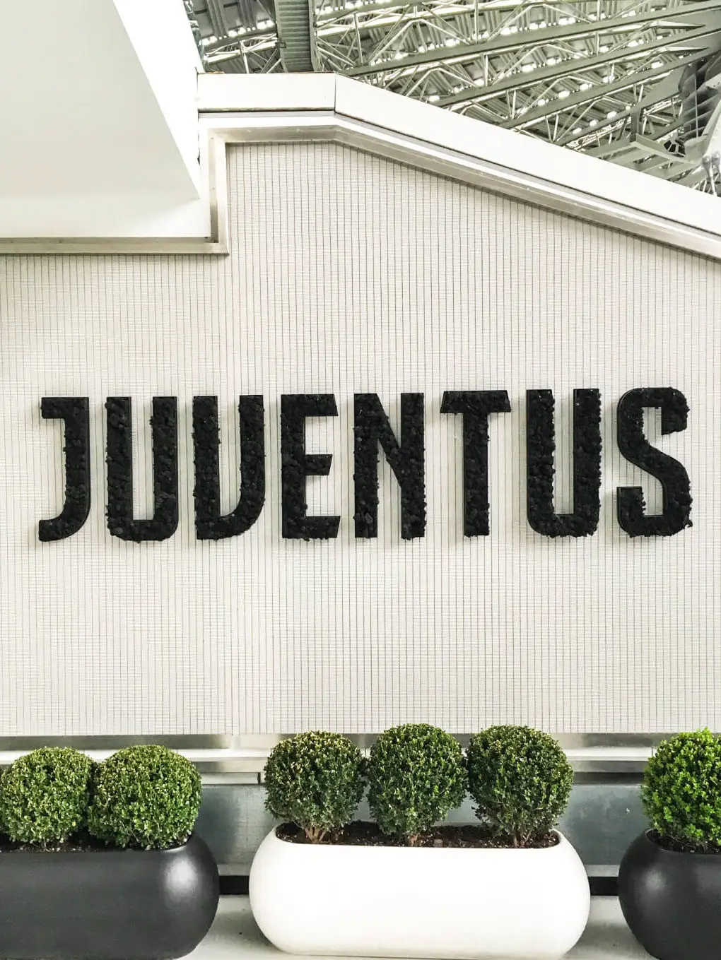 Outside Juventus FC's training complex in Turin.