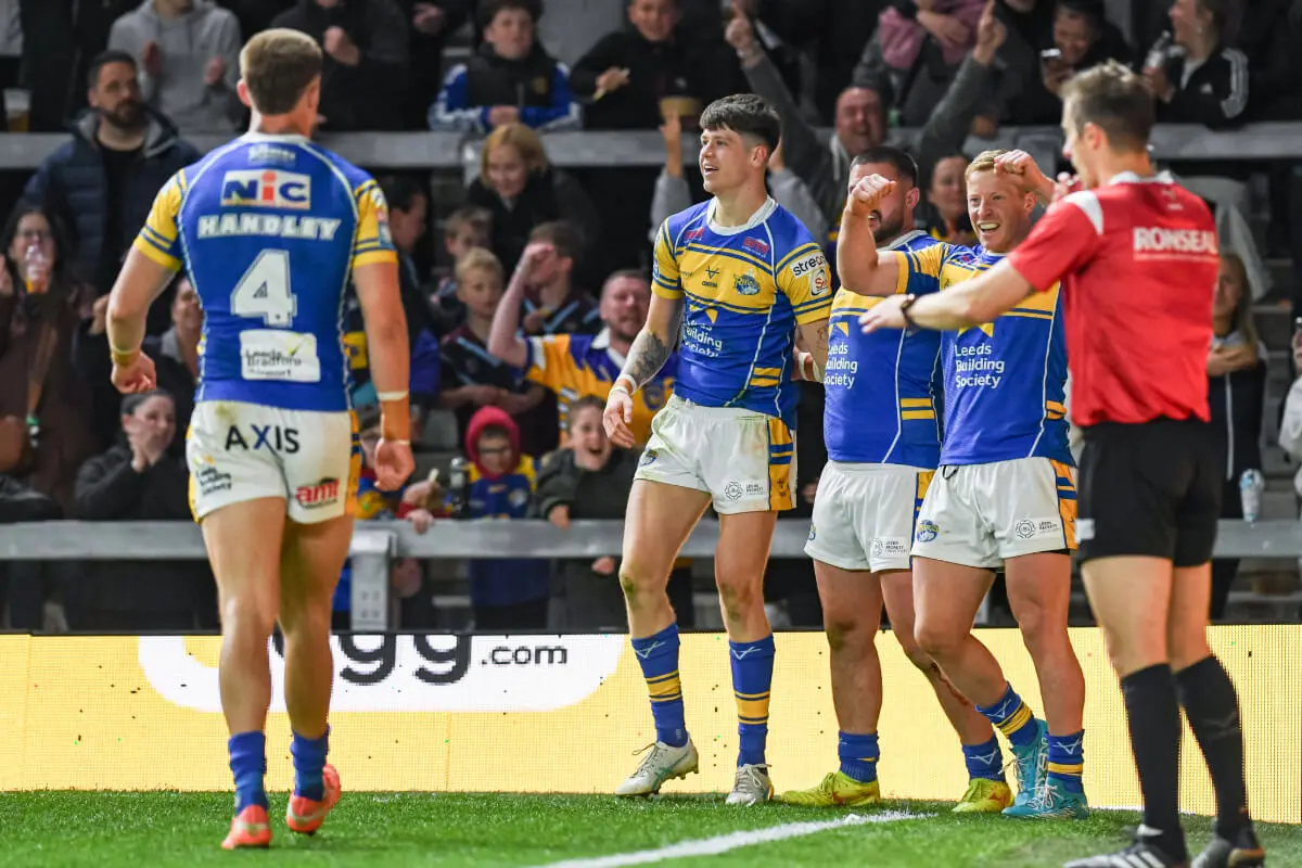 Leeds Rhinos celebrating