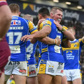 Leeds Rhinos celebrating