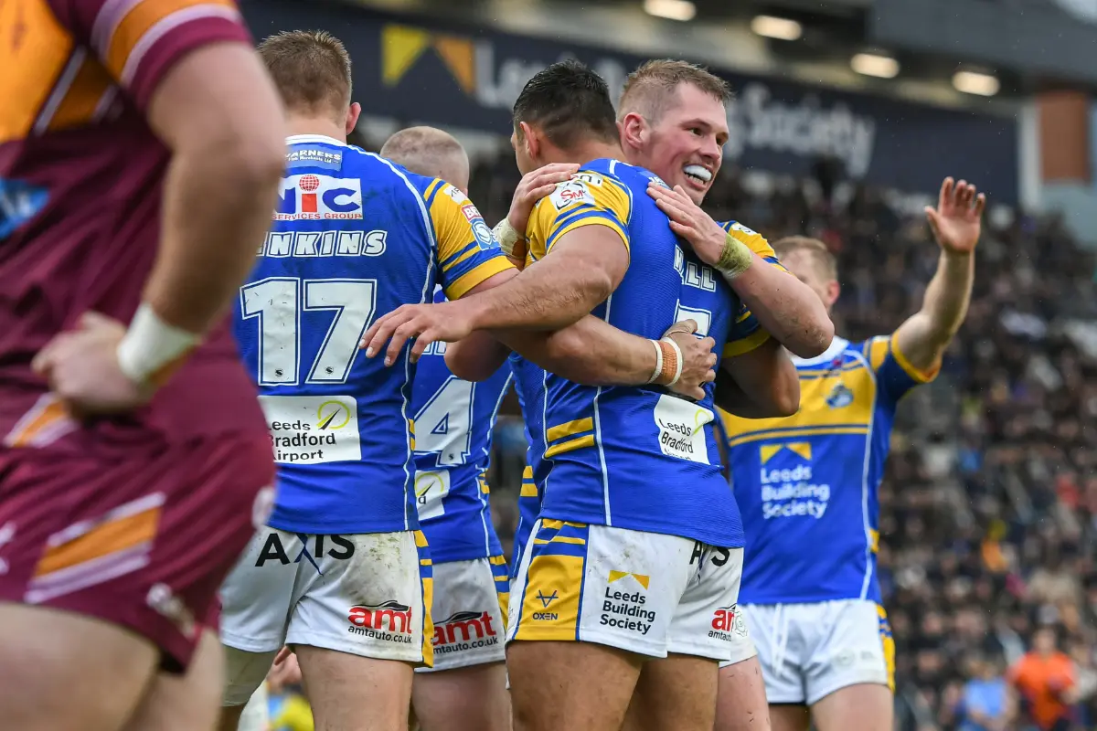 Leeds Rhinos celebrating