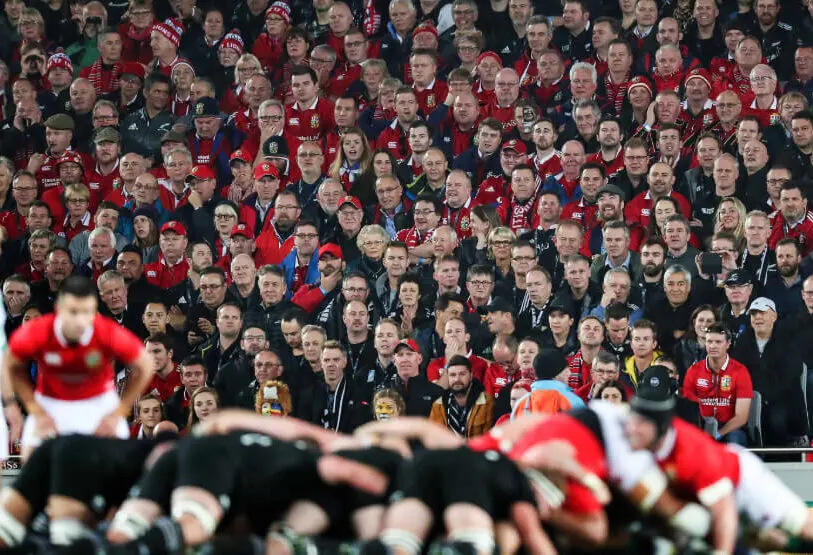 Lions Tour huddle