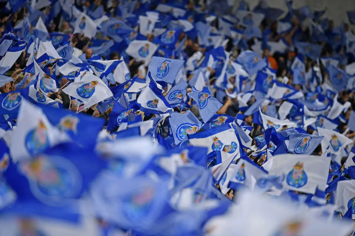 FC Porto fans flags at Estadio do Dragao.