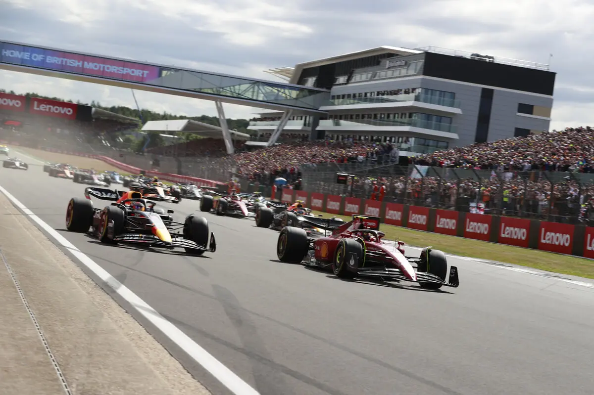 British Grand Prix start line.