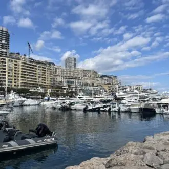 View of the harbour at Monaco port.