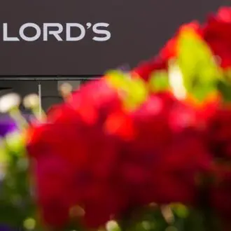 Outside Lord's Cricket Ground, London.