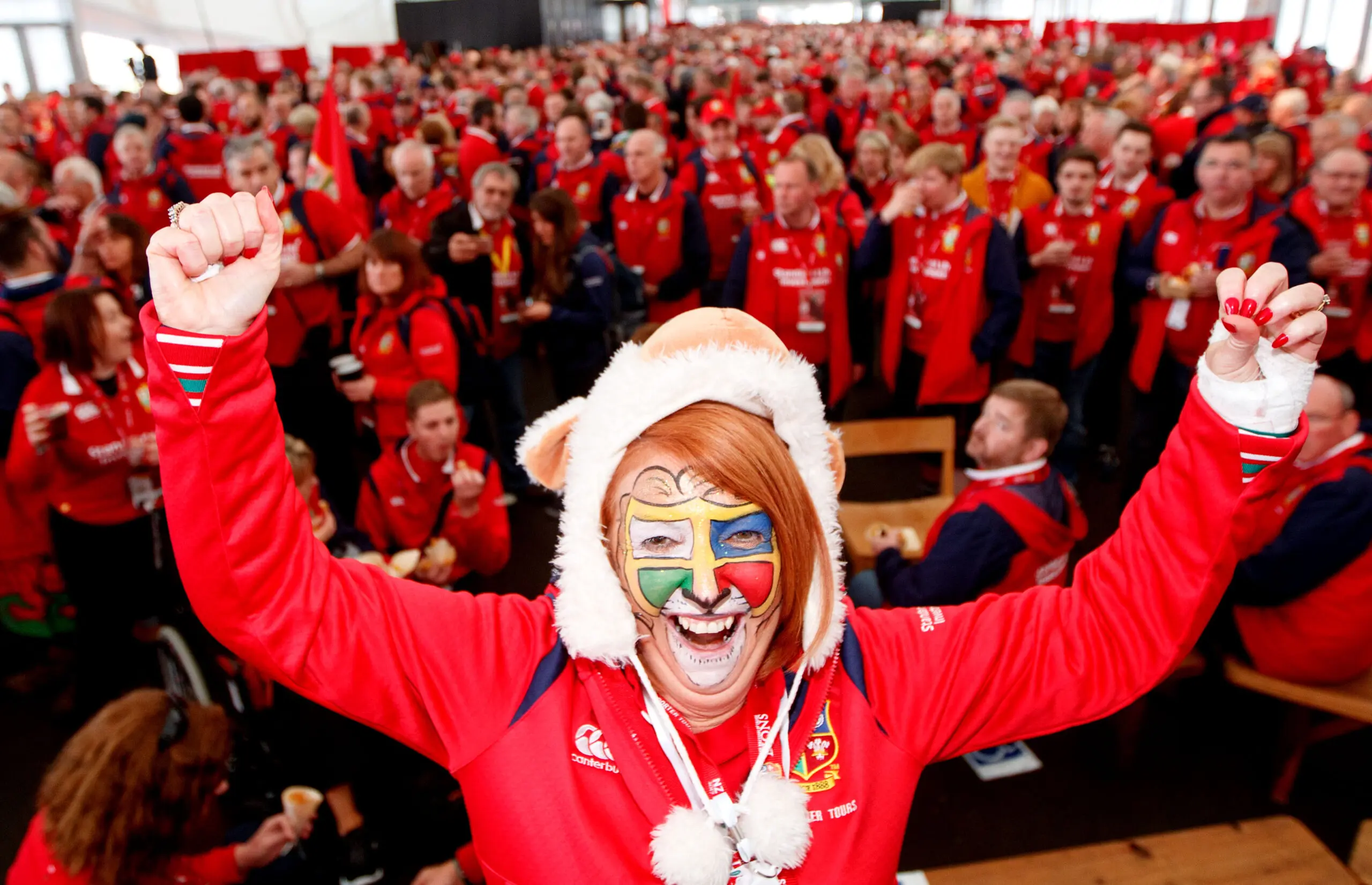 Lions fans at the Lions Den