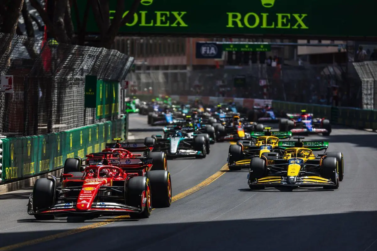 Monaco Grand Prix race start in 2024.