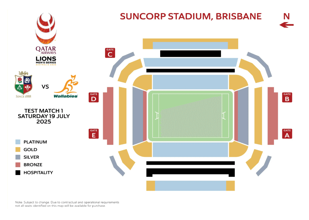 First Test Stadium Map - Brisbane