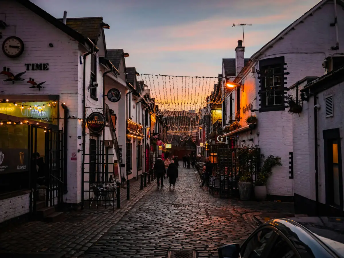 Ashton Road, Glasgow at dusk