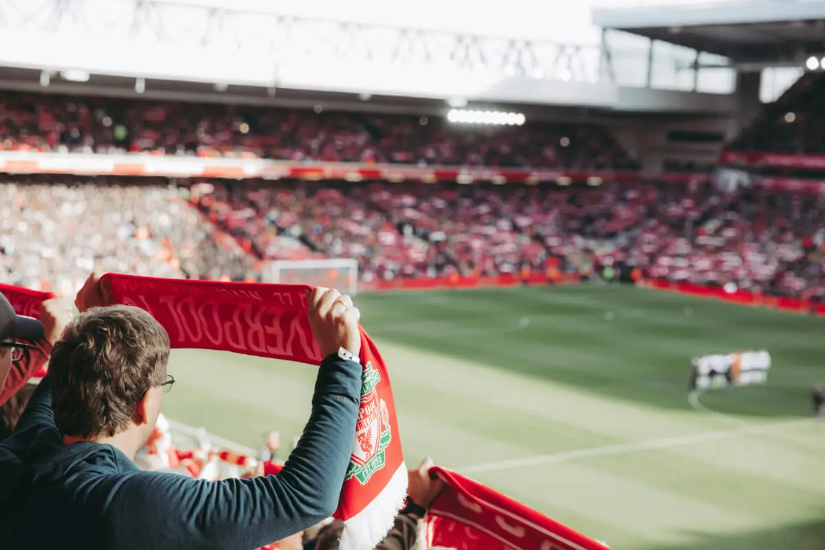 Liverpool FC fans at Anfield Stadium
