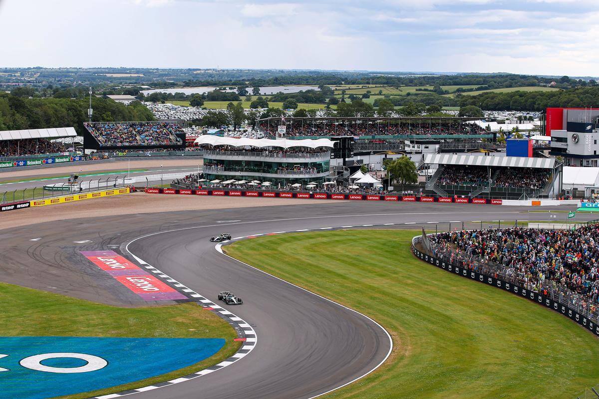 Silverstone shot from above of the circuit.