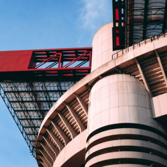 Outside the San Siro in Milan