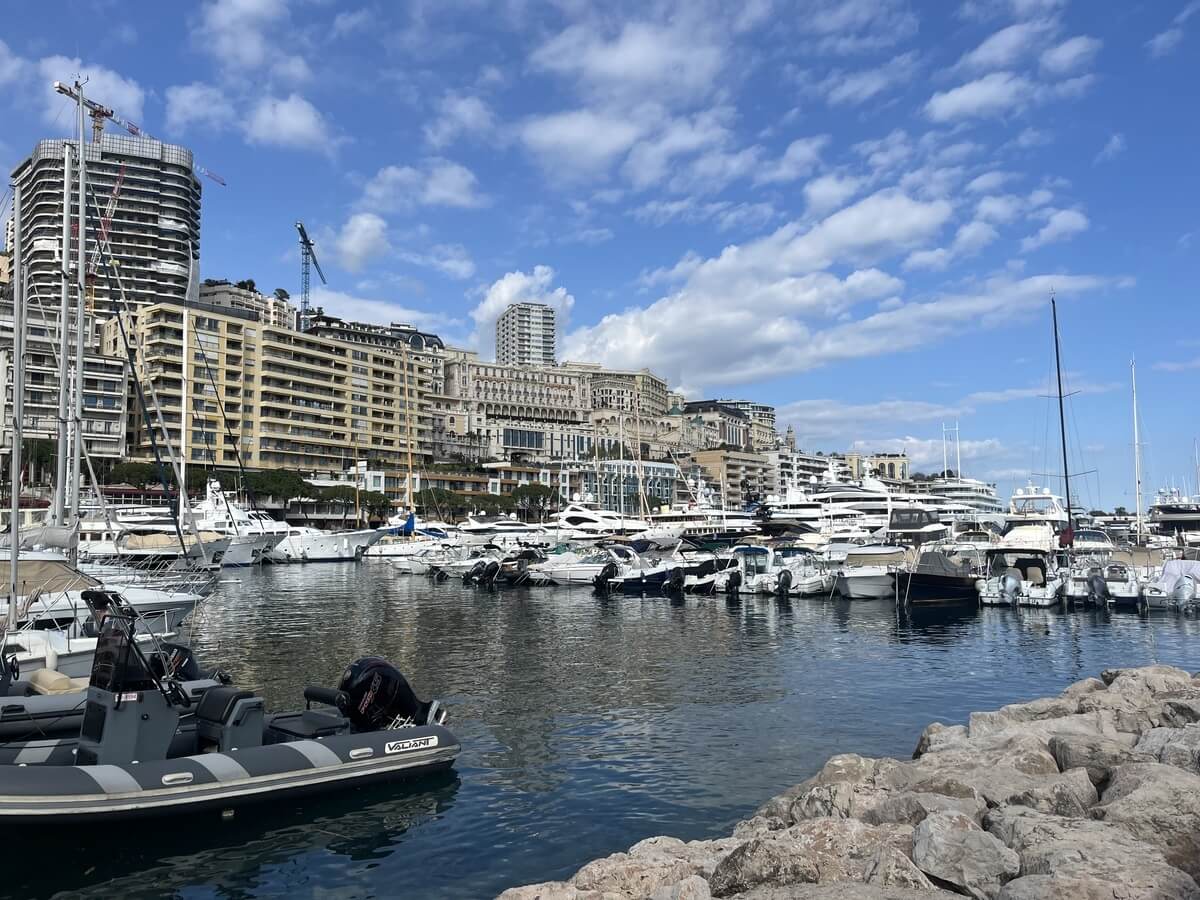 View of the harbour at Monaco port.