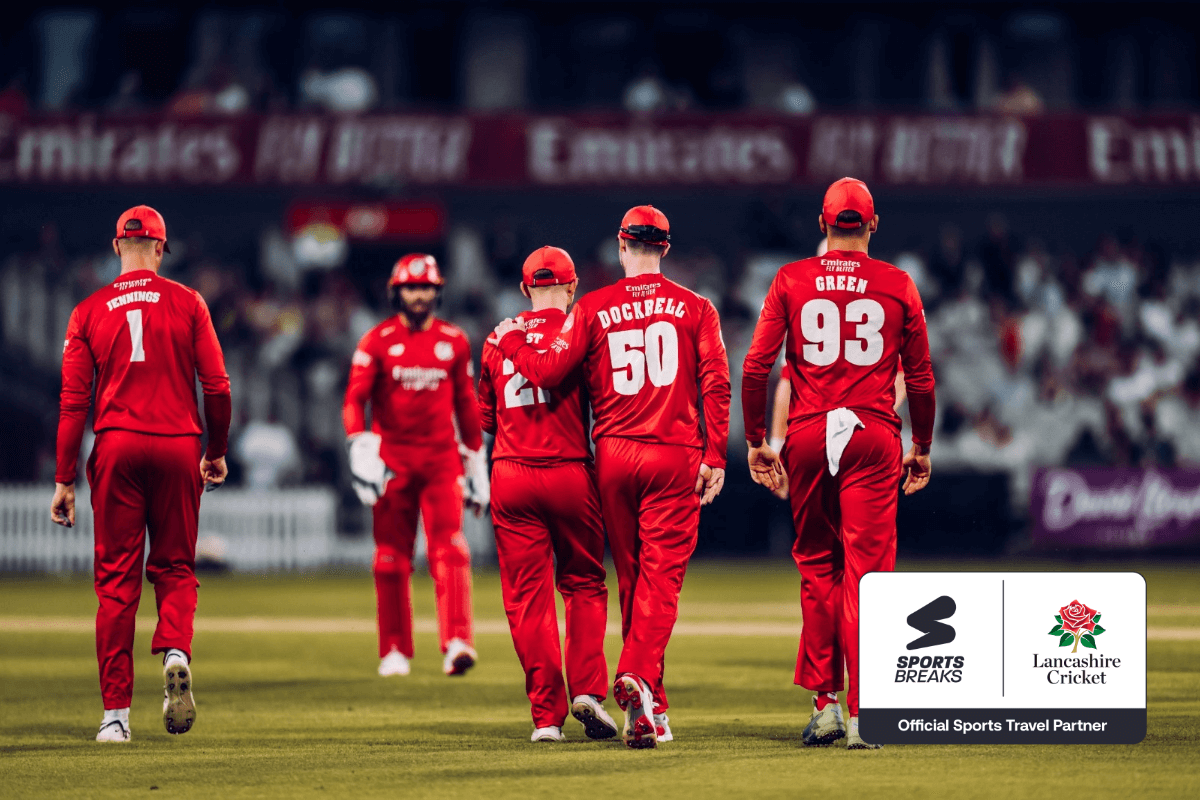 Lancashire Lightning with SportsBreaks lockup in corner