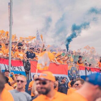 Dutch fans at Zandvoort Circuit for the Dutch Grand Prix.
