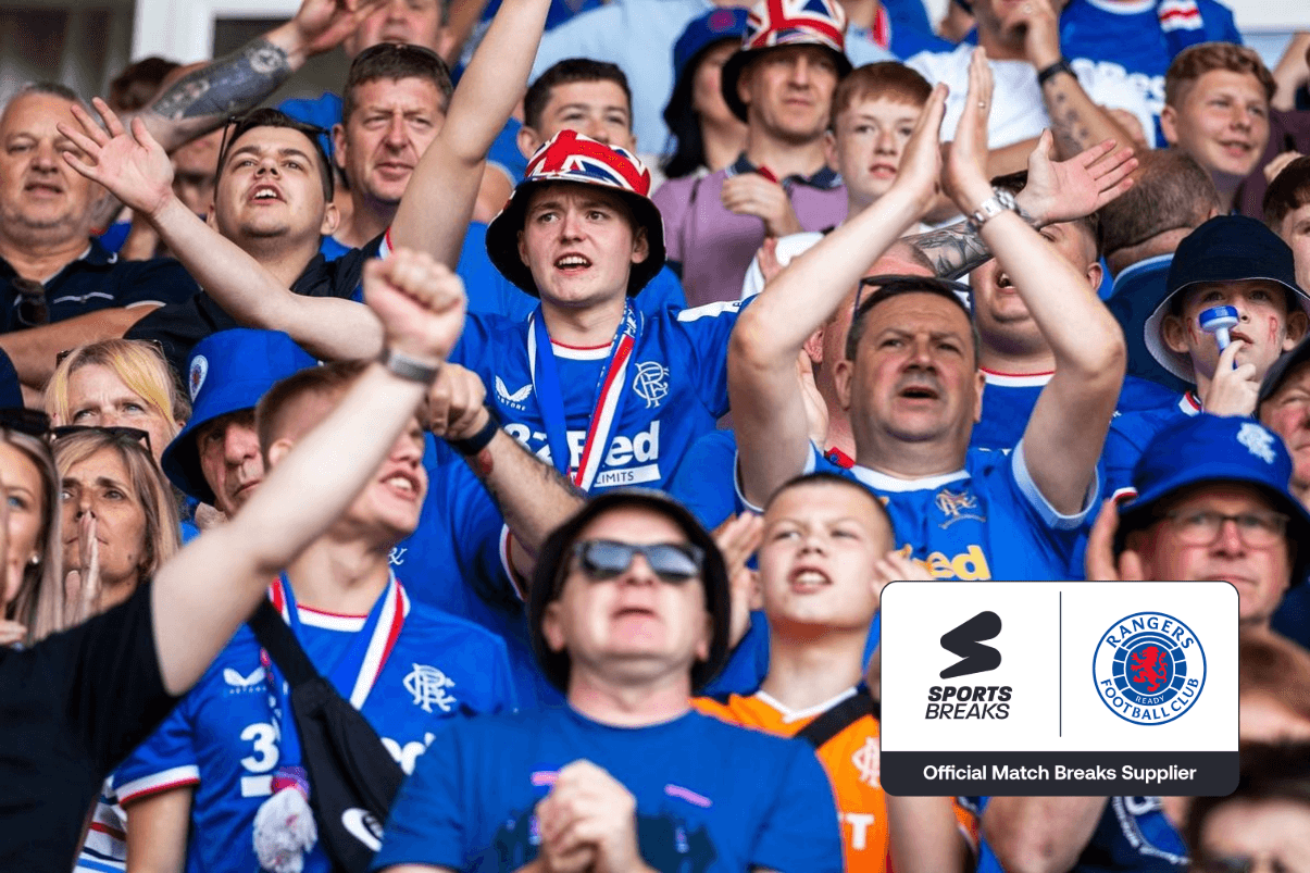Rangers fans at the Ibrox with SportsBreaks