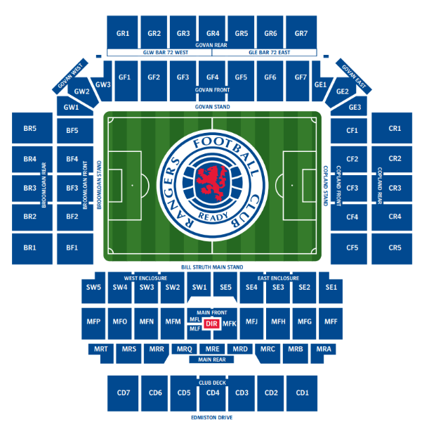 Ibrox Stadium Map
