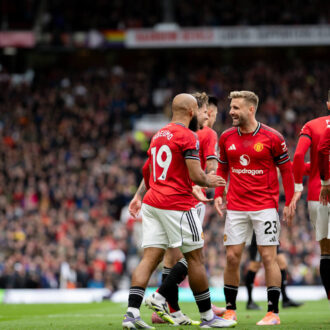 Manchester United v Sunderland - players celebrating a goal