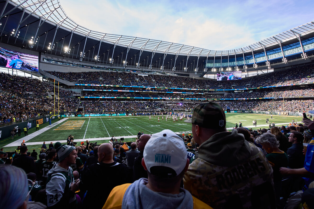 NFL London from the crowd's perspective at the Tottenham Hotspur Stadium.