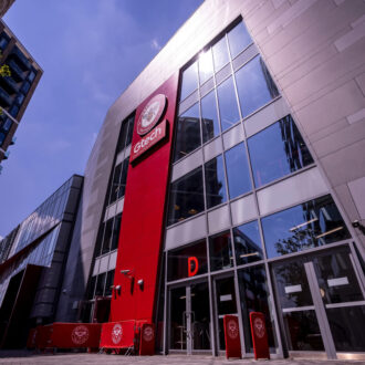 Outside of the Gtech Community Stadium
