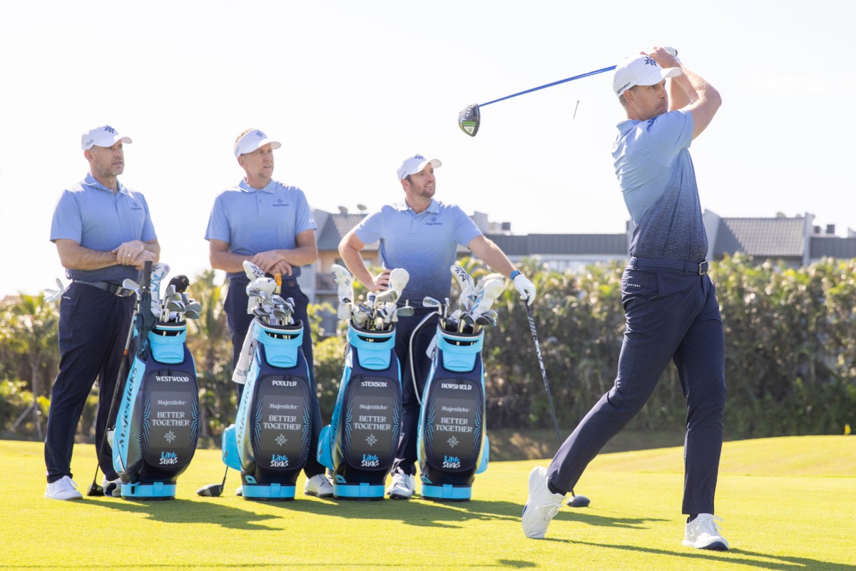 LIV Golf UK, Majesticks GC team on media day.