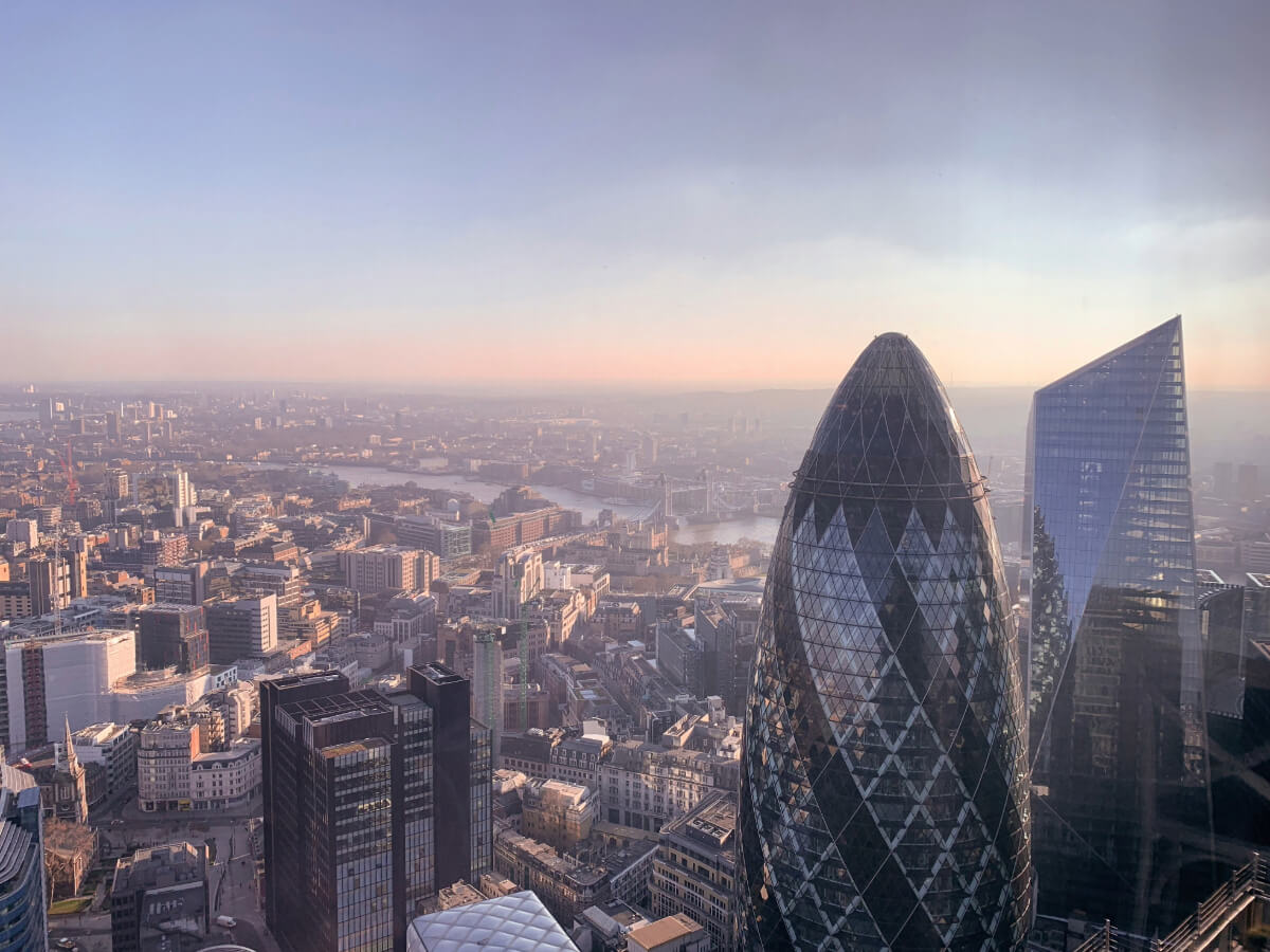 View over the City of London