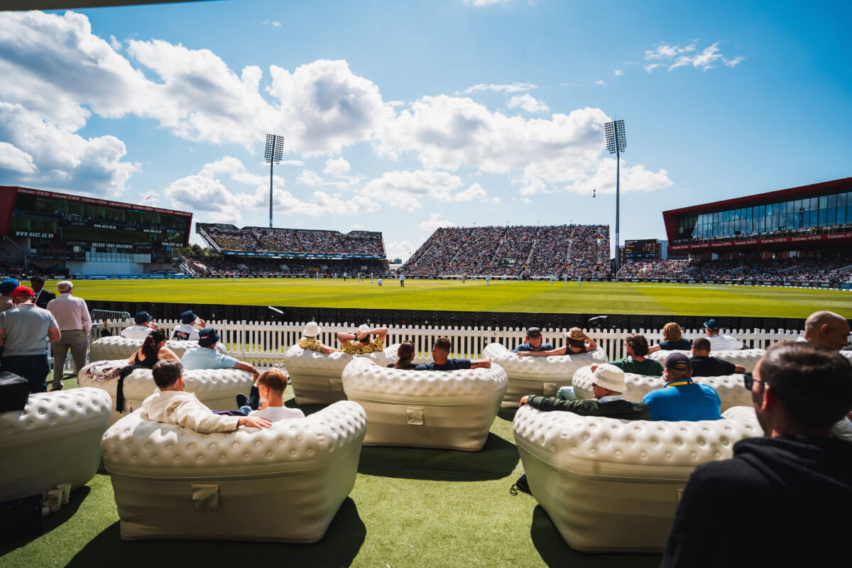 SportsBreaks sofas at the SportsBreaks Terrace