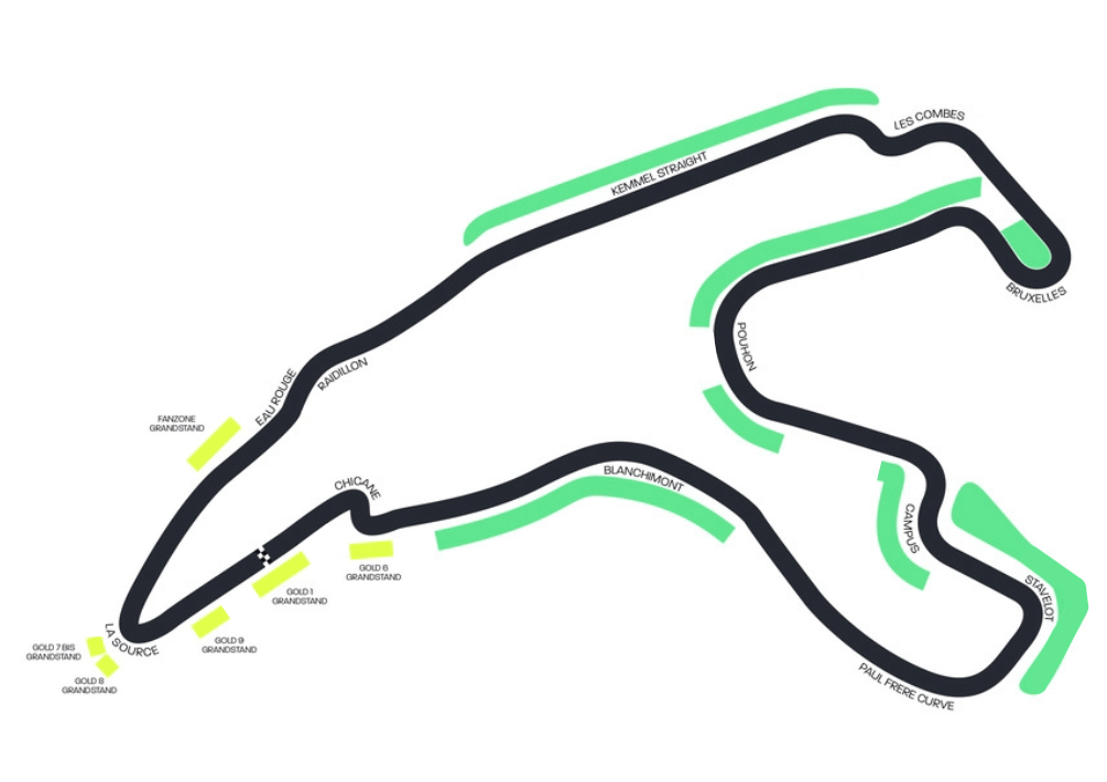 Belgian Grand Prix Stadium Map