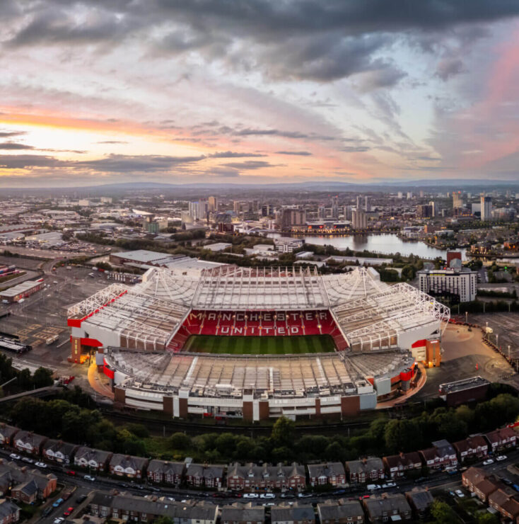 Old Trafford at Sunset